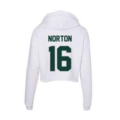 Michigan State - NCAA Women's Volleyball : Kalea Norton - Women's Crop Fleece Hoodie-1