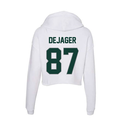 Michigan State - NCAA Football : Luke DeJager - Women's Crop Fleece Hoodie-1