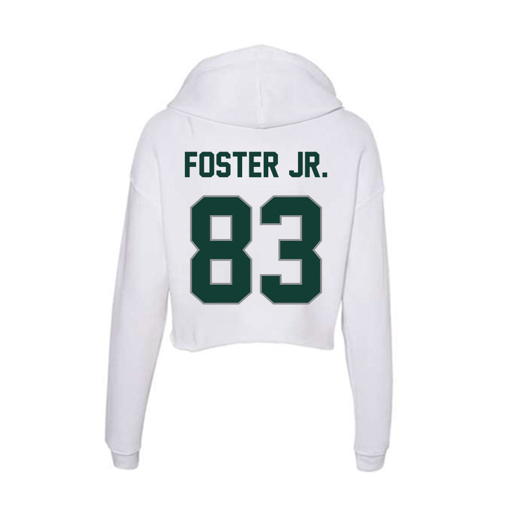 Michigan State - NCAA Football : Montorie Foster Jr. - Women's Crop Fleece Hoodie-1