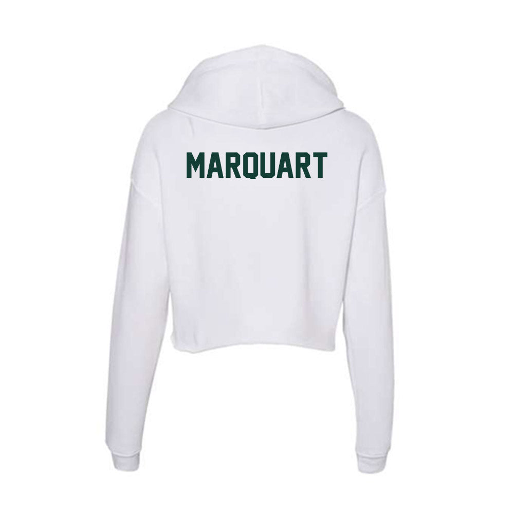 Michigan State - NCAA Women's Gymnastics : Korynne Marquart - Women's Crop Fleece Hoodie-1