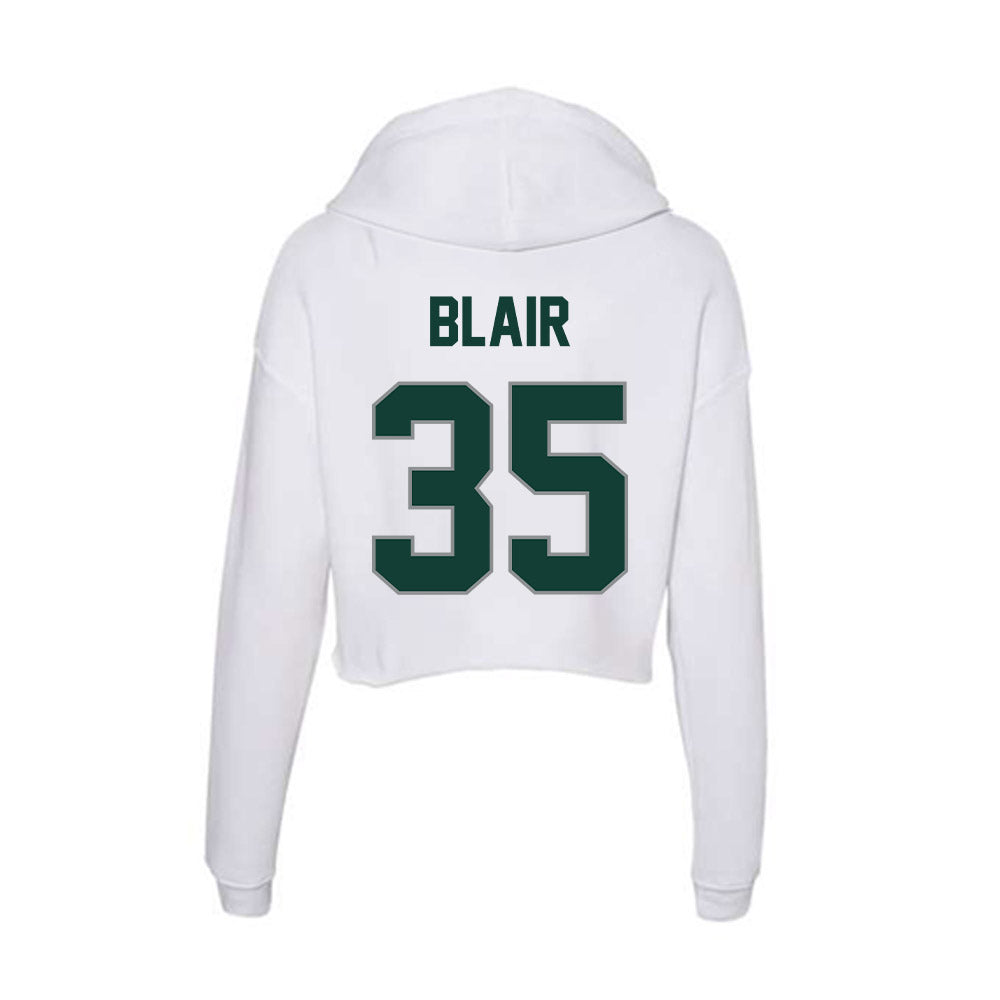 Michigan State - NCAA Women's Basketball : Kennedy Blair - Women's Crop Fleece Hoodie-1