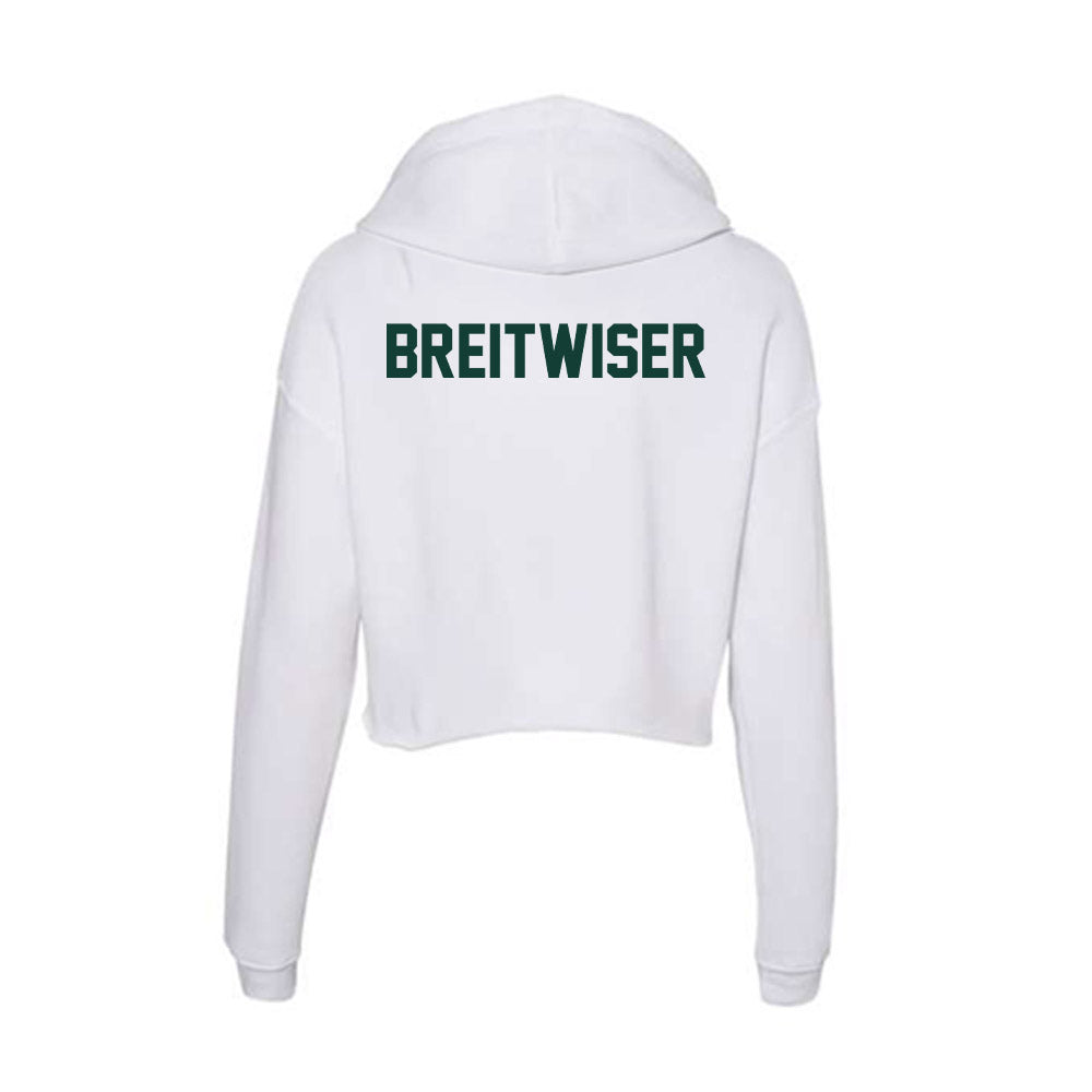 Michigan State - NCAA Women's Track & Field : Savannah Breitwiser - Women's Crop Fleece Hoodie-1