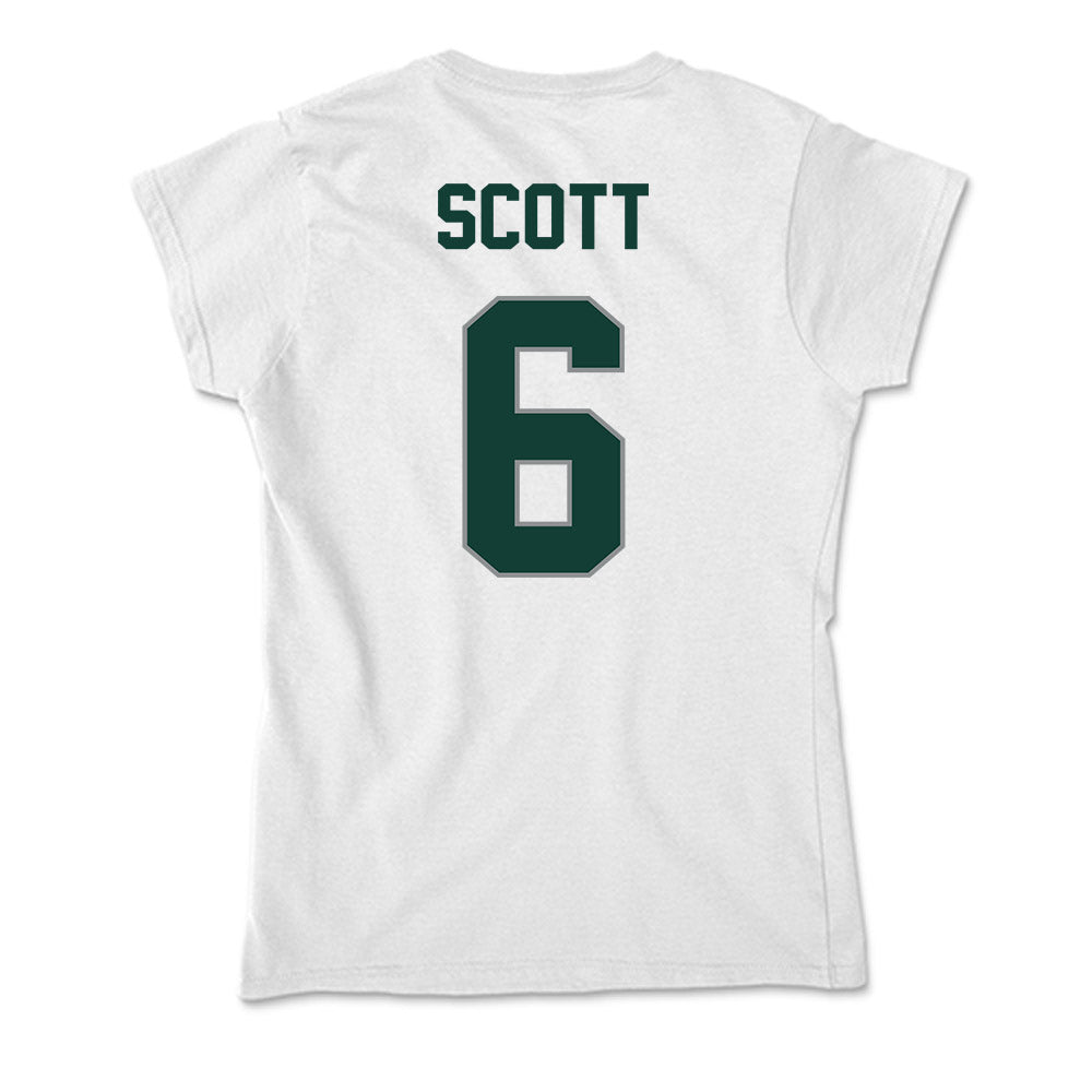Michigan State - NCAA Men's Basketball : Jordan Scott - Soft Style Women’s T-Shirt-1