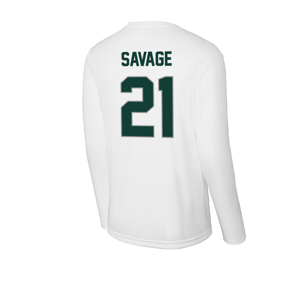 Michigan State - NCAA Men's Ice Hockey : Red Savage - Activewear Long Sleeve T-Shirt-1