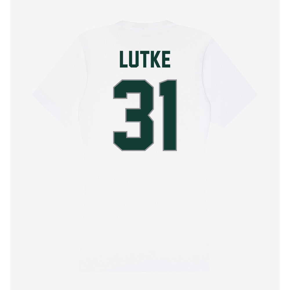 Michigan State - NCAA Women's Soccer : Ava Lutke - Women's V-Neck T-Shirt-1
