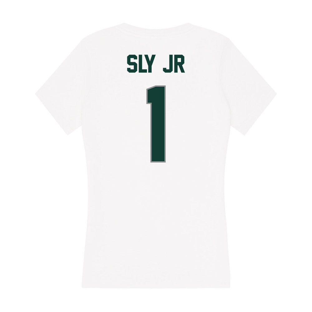 Michigan State - NCAA Men's Soccer : Michael Sly Jr - Women's V-Neck T-Shirt-1