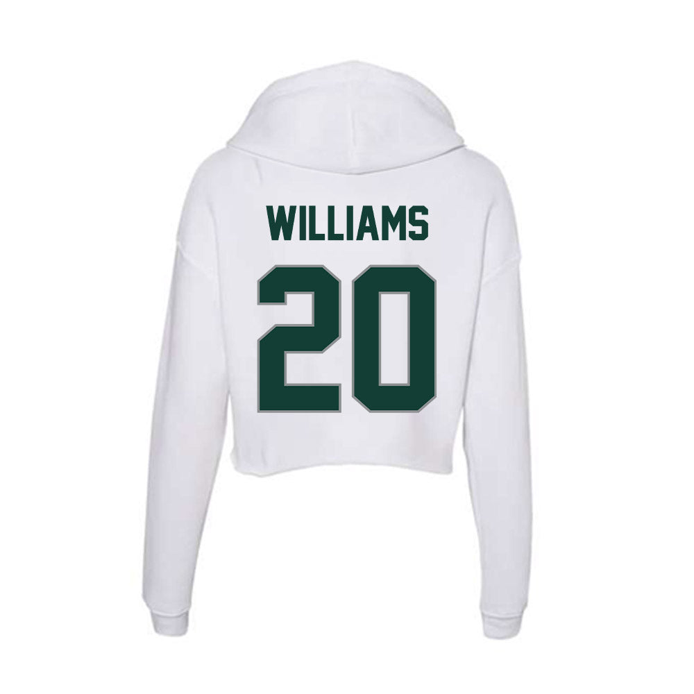 Michigan State - NCAA Football : Keshawn Williams - Women's Crop Fleece Hoodie-1