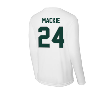 Michigan State - NCAA Men's Ice Hockey : Nathan Mackie - Activewear Long Sleeve T-Shirt-1