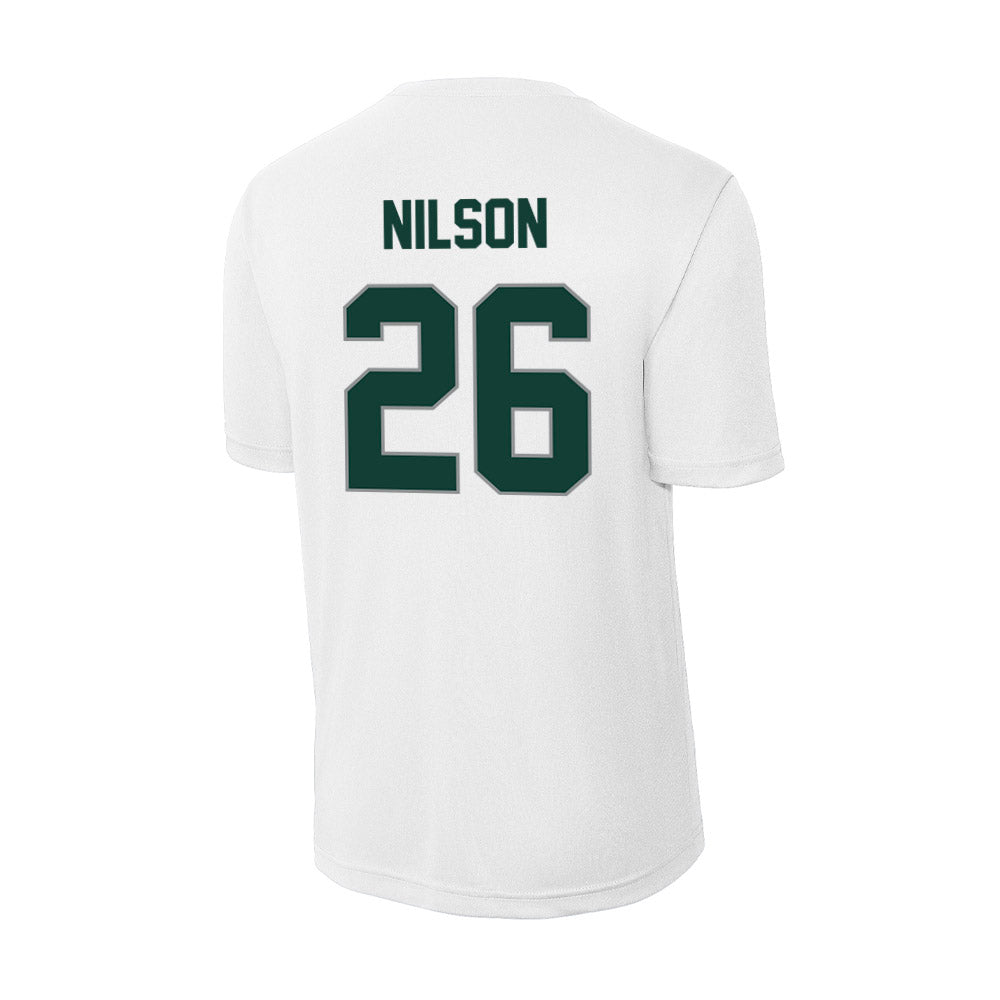 Michigan State - NCAA Men's Ice Hockey : Eric Nilson - Activewear T-Shirt-1