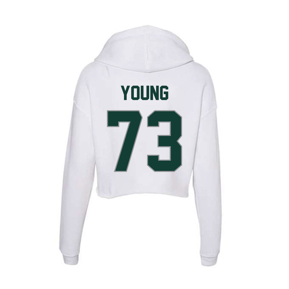 Michigan State - NCAA Football : Rustin Young - Women's Crop Fleece Hoodie-1