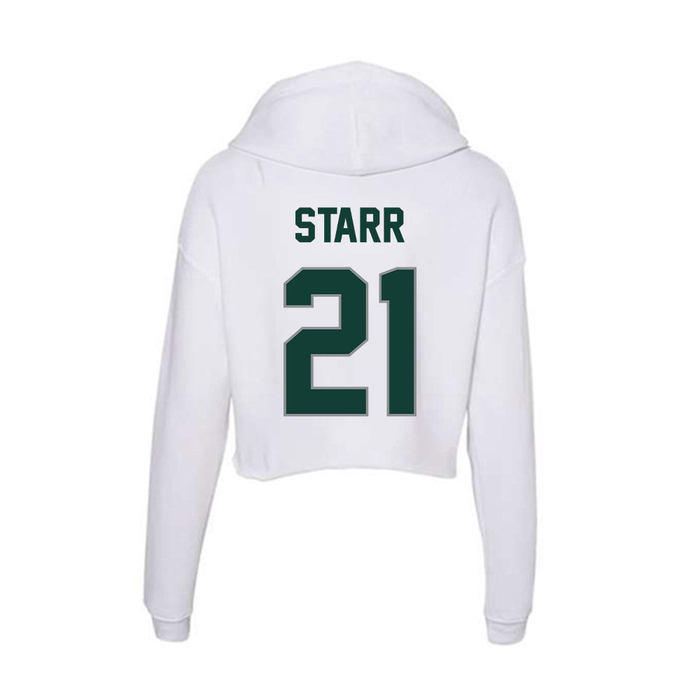 Michigan State - NCAA Softball : Alex Starr - Women's Crop Fleece Hoodie-1