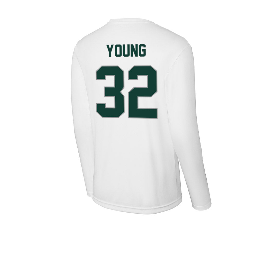 Michigan State - NCAA Football : Evan Young - Activewear Long Sleeve T-Shirt-1