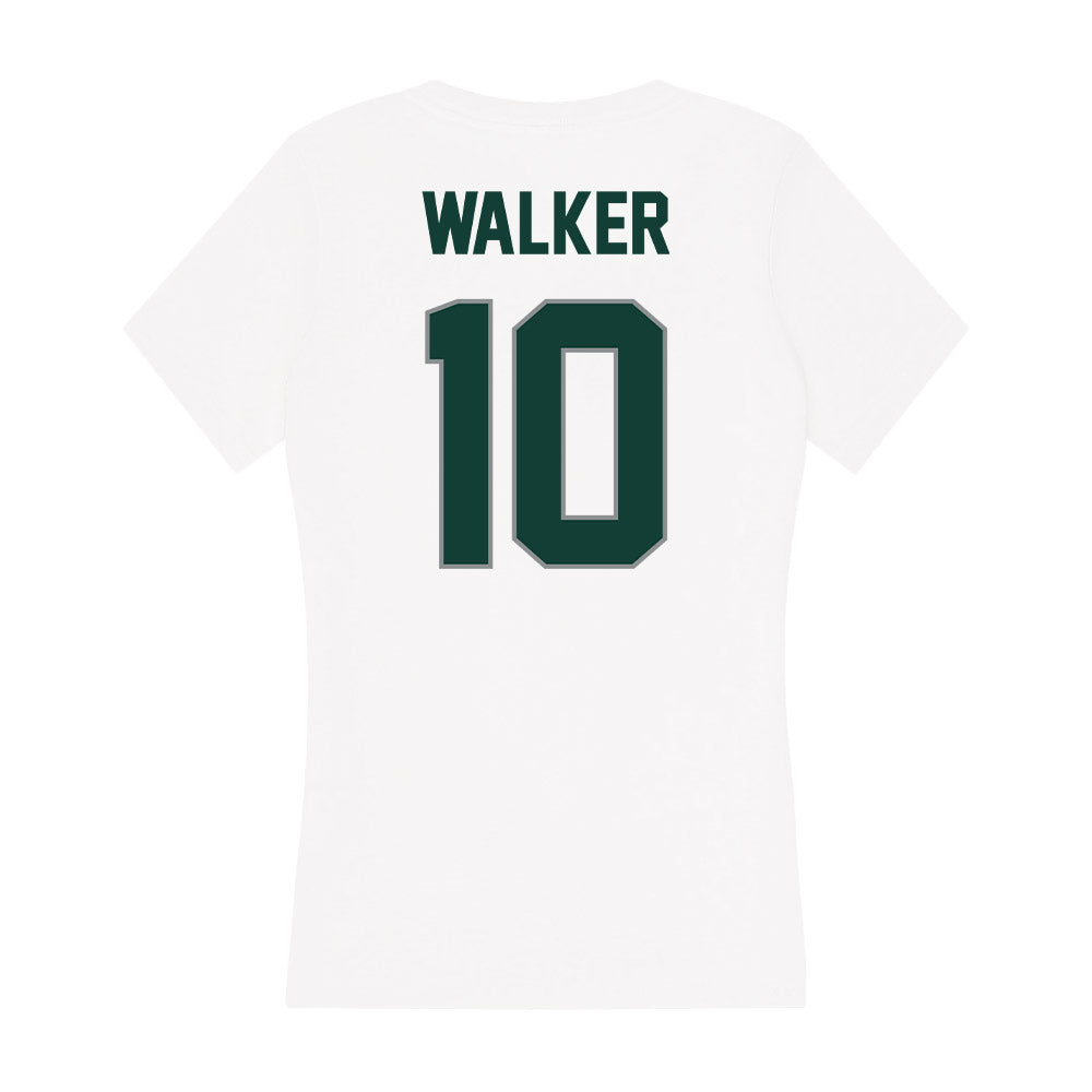 Michigan State - NCAA Women's Basketball : Lauren Walker - Women's V-Neck T-Shirt-1