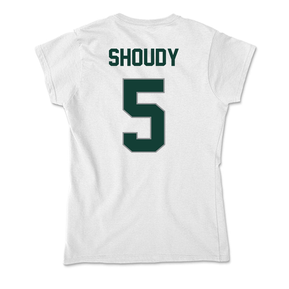 Michigan State - NCAA Men's Ice Hockey : Travis Shoudy - Soft Style Women’s T-Shirt-1