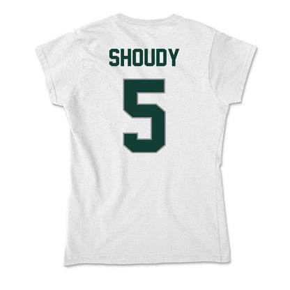 Michigan State - NCAA Men's Ice Hockey : Travis Shoudy - Soft Style Women’s T-Shirt-1