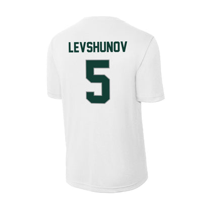 Michigan State - NCAA Men's Ice Hockey : Artyom Levshunov - Activewear T-Shirt-1