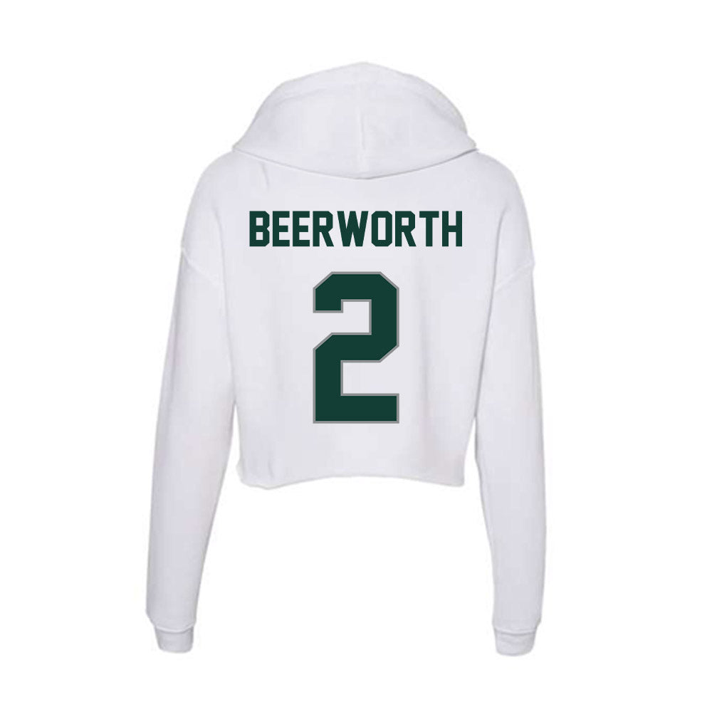 Michigan State - NCAA Women's Soccer : Sofia Beerworth - Women's Crop Fleece Hoodie-1