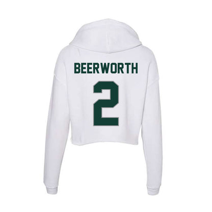Michigan State - NCAA Women's Soccer : Sofia Beerworth - Women's Crop Fleece Hoodie-1