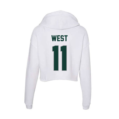 Michigan State - NCAA Men's Ice Hockey : Owen West - Women's Crop Fleece Hoodie-1