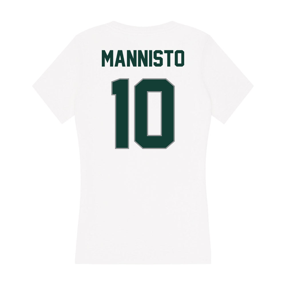 Michigan State - NCAA Men's Ice Hockey : Tommi Mannisto - Women's V-Neck T-Shirt-1