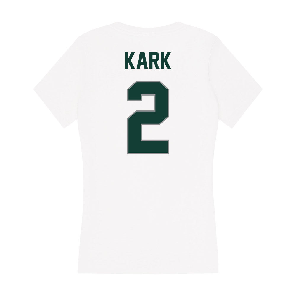 Michigan State - NCAA Baseball : Dillon Kark - Women's V-Neck T-Shirt-1