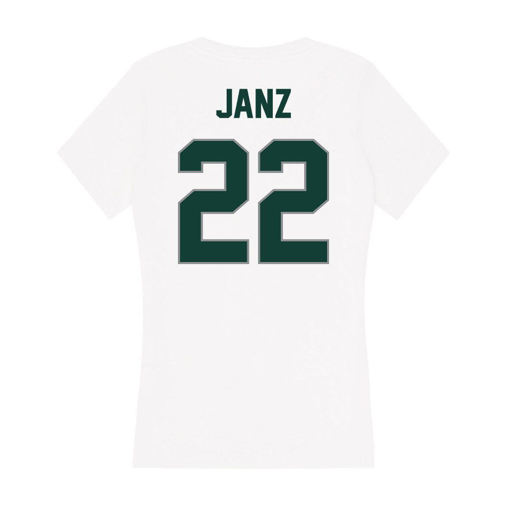 Michigan State - NCAA Women's Soccer : Ella Janz - Women's V-Neck T-Shirt-1