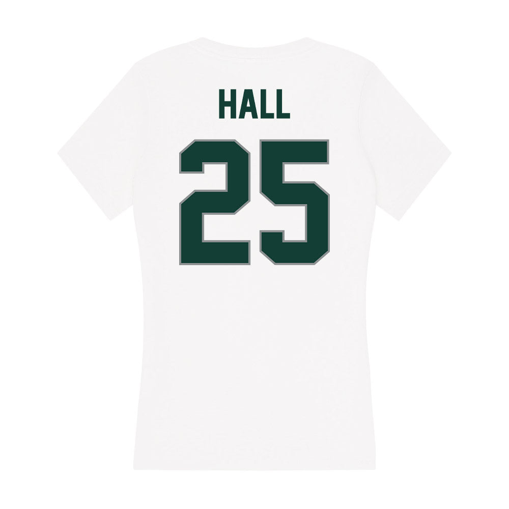 Michigan State - NCAA Men's Basketball : Malik Hall - Women's V-Neck T-Shirt-1