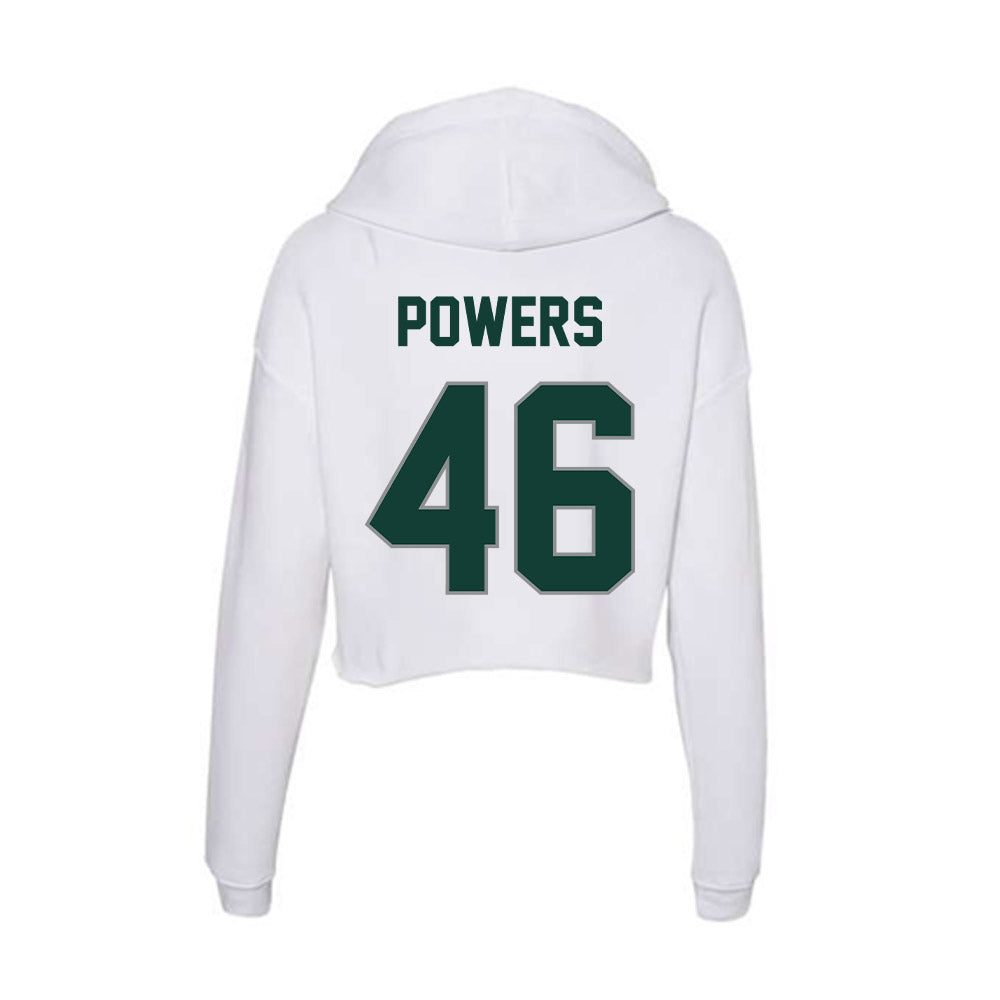 Michigan State - NCAA Baseball : Nick Powers - Women's Crop Fleece Hoodie-1