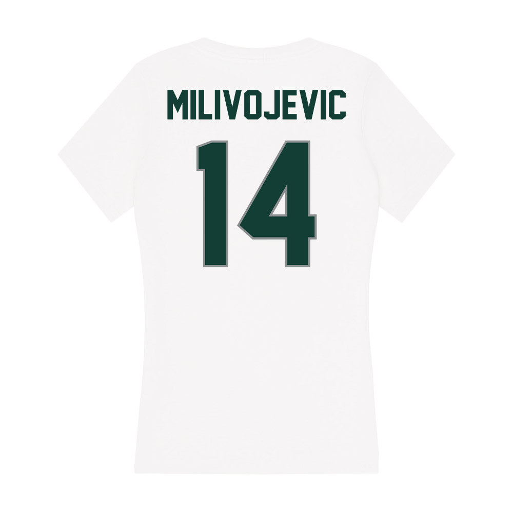 Michigan State - NCAA Football : Alessio Milivojevic - Women's V-Neck T-Shirt-1