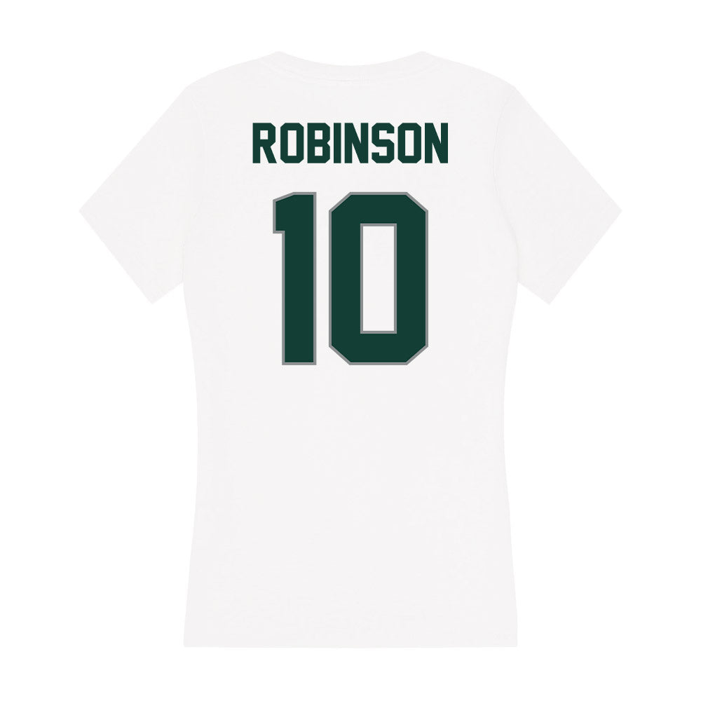 Michigan State - NCAA Women's Basketball : Bree Robinson - Women's V-Neck T-Shirt-1