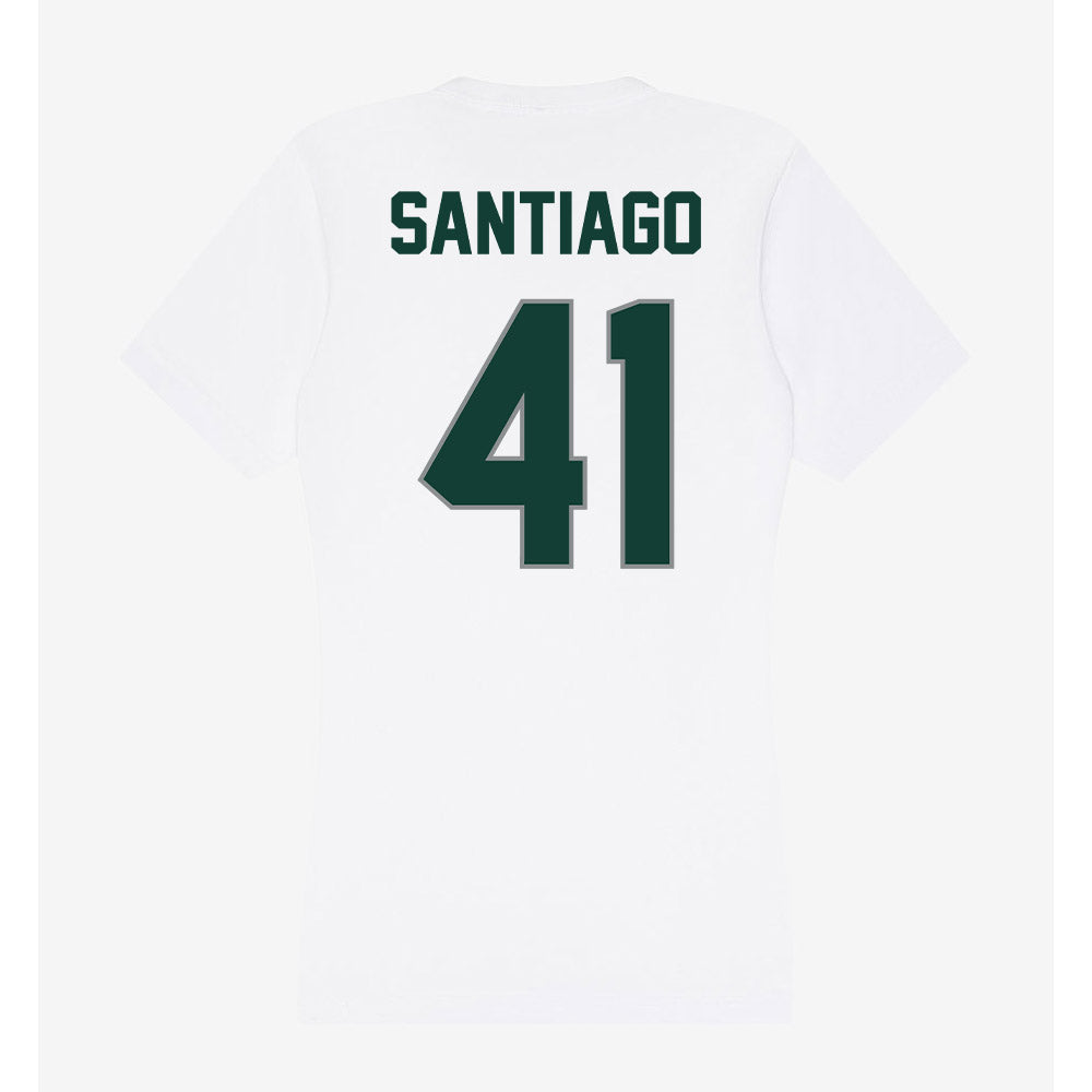 Michigan State - NCAA Football : David Santiago - Women's V-Neck T-Shirt-1