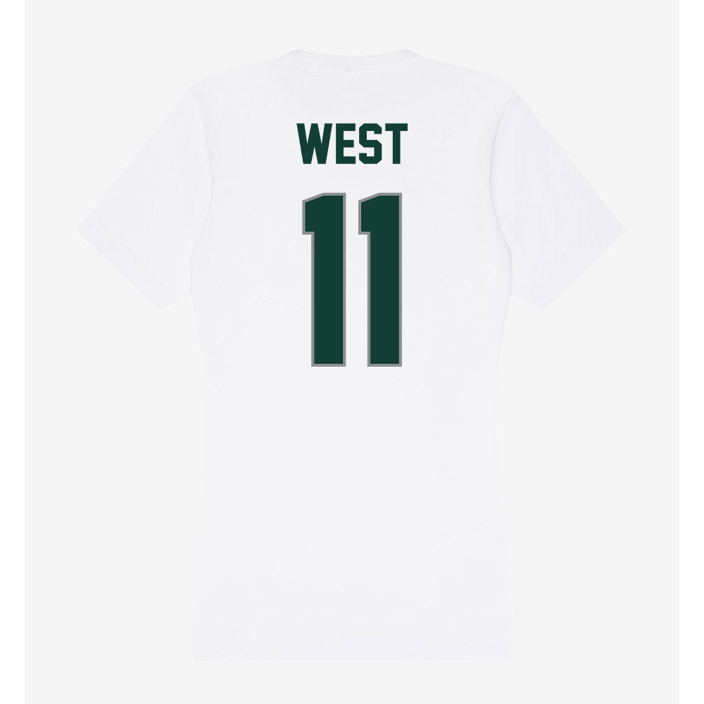 Michigan State - NCAA Men's Ice Hockey : Owen West - Women's V-Neck T-Shirt-1