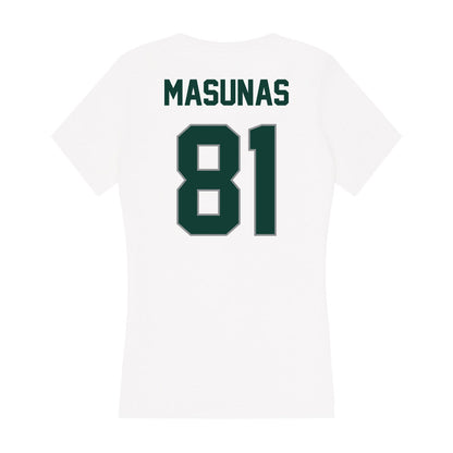 Michigan State - NCAA Football : Michael Masunas - Women's V-Neck T-Shirt-1