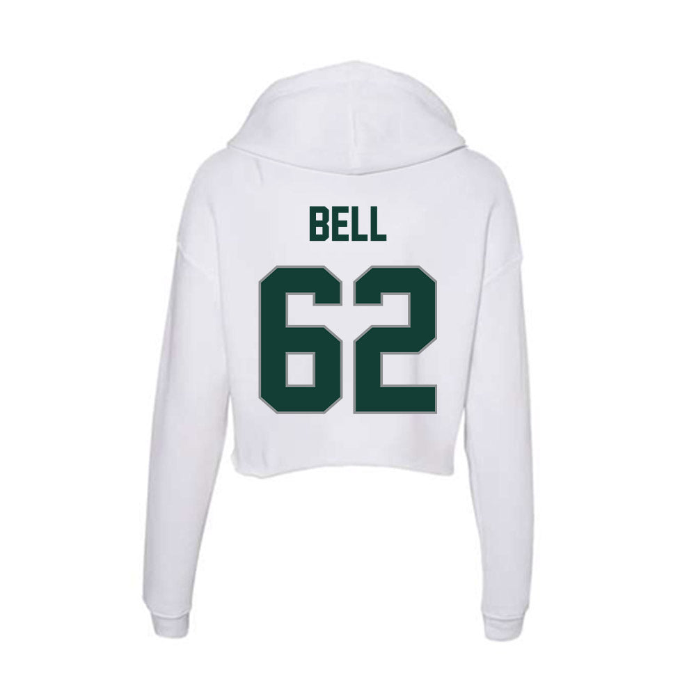 Michigan State - NCAA Football : Justin Bell - Women's Crop Fleece Hoodie-1