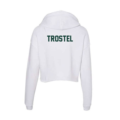 Michigan State - NCAA Women's Gymnastics : Isabella Trostel - Women's Crop Fleece Hoodie-1