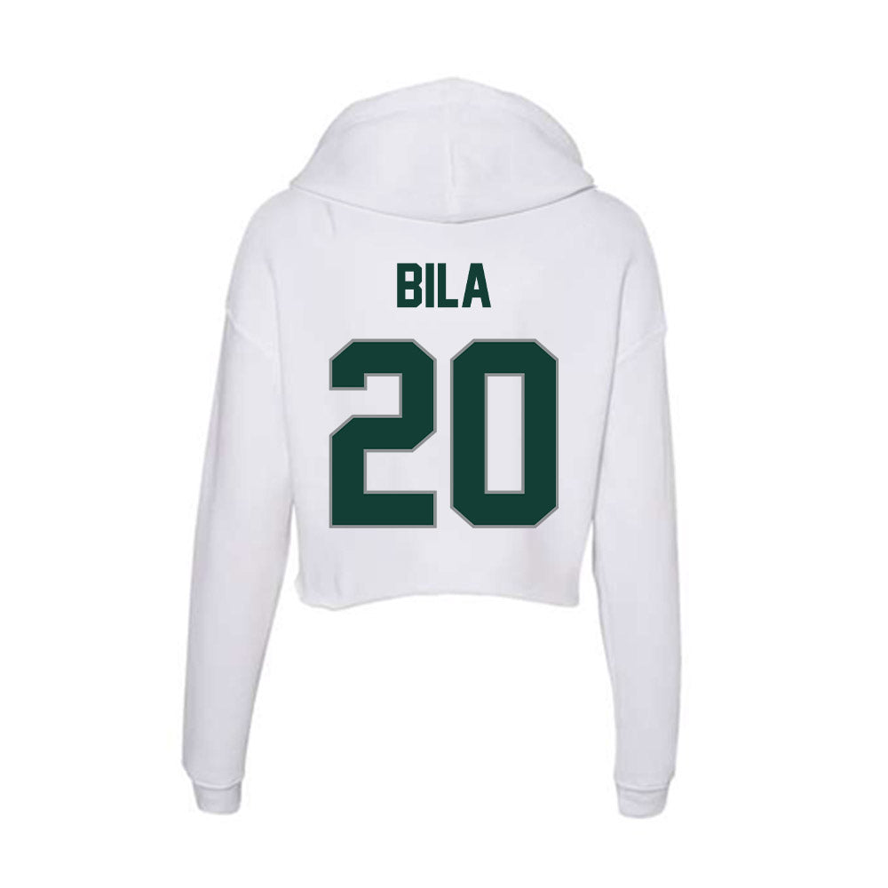Michigan State - NCAA Softball : Hailey Bila - Women's Crop Fleece Hoodie-1