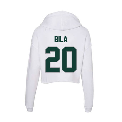Michigan State - NCAA Softball : Hailey Bila - Women's Crop Fleece Hoodie-1