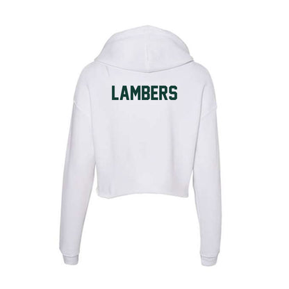 Michigan State - NCAA Men's Track & Field : Parker Lambers - Women's Crop Fleece Hoodie-1
