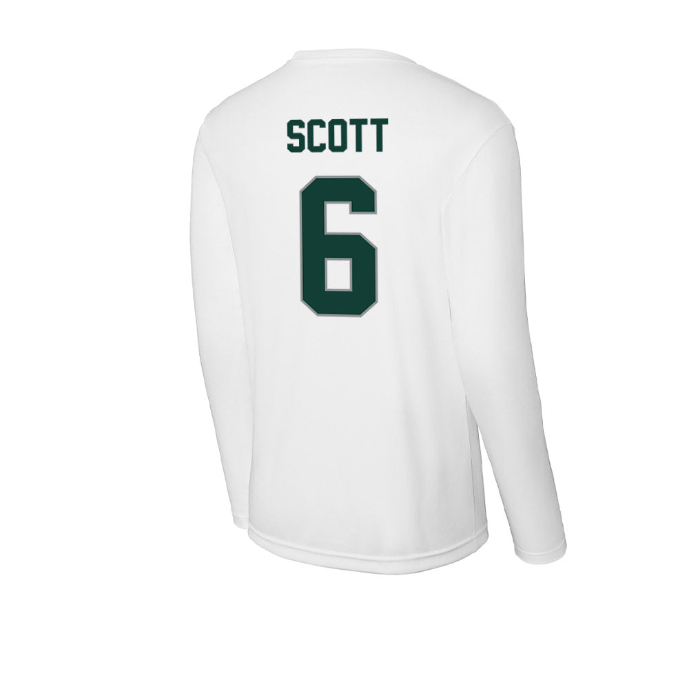 Michigan State - NCAA Men's Basketball : Jordan Scott - Activewear Long Sleeve T-Shirt-1