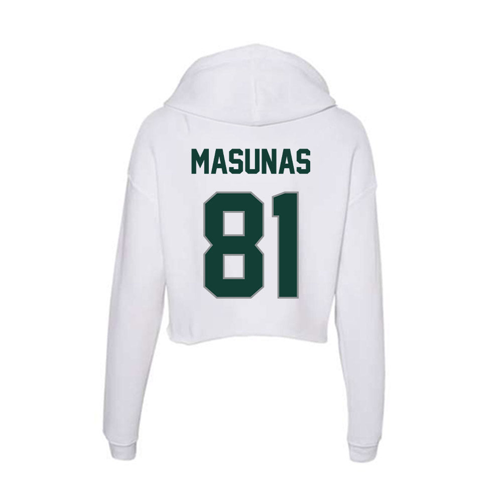 Michigan State - NCAA Football : Michael Masunas - Women's Crop Fleece Hoodie-1