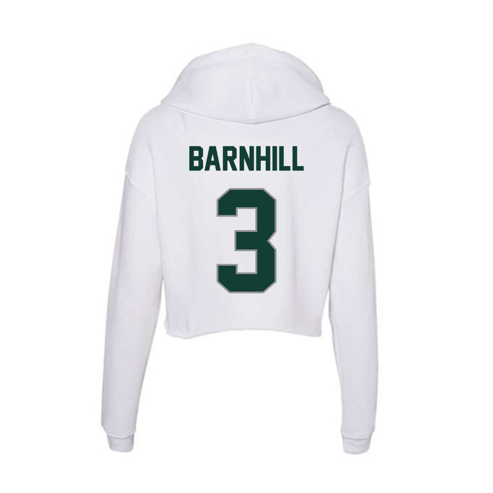 Michigan State - NCAA Men's Ice Hockey : Sean Barnhill - Women's Crop Fleece Hoodie-1