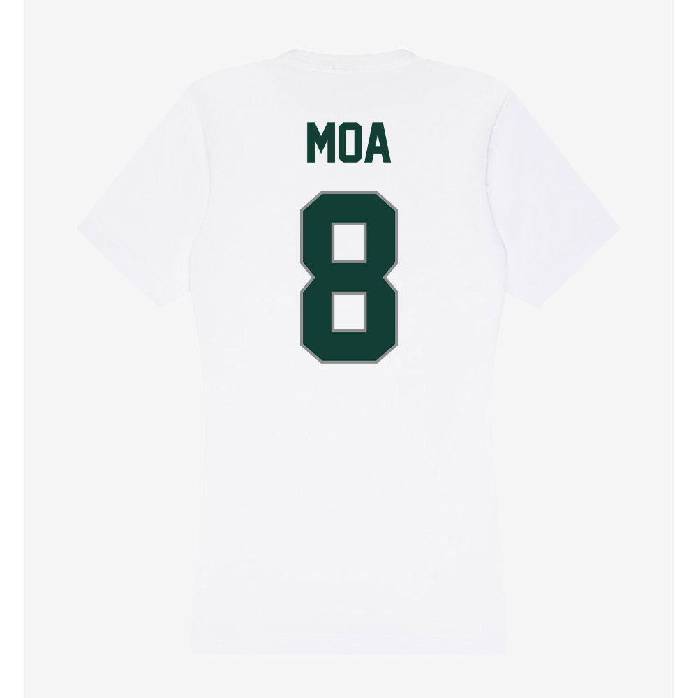Michigan State - NCAA Football : Aisea Moa - Women's V-Neck T-Shirt-1