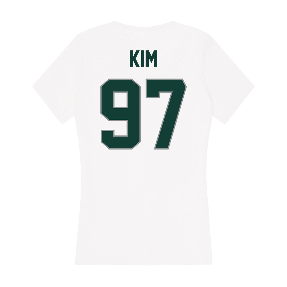 Michigan State - NCAA Football : Jonathan Kim - Women's V-Neck T-Shirt-1