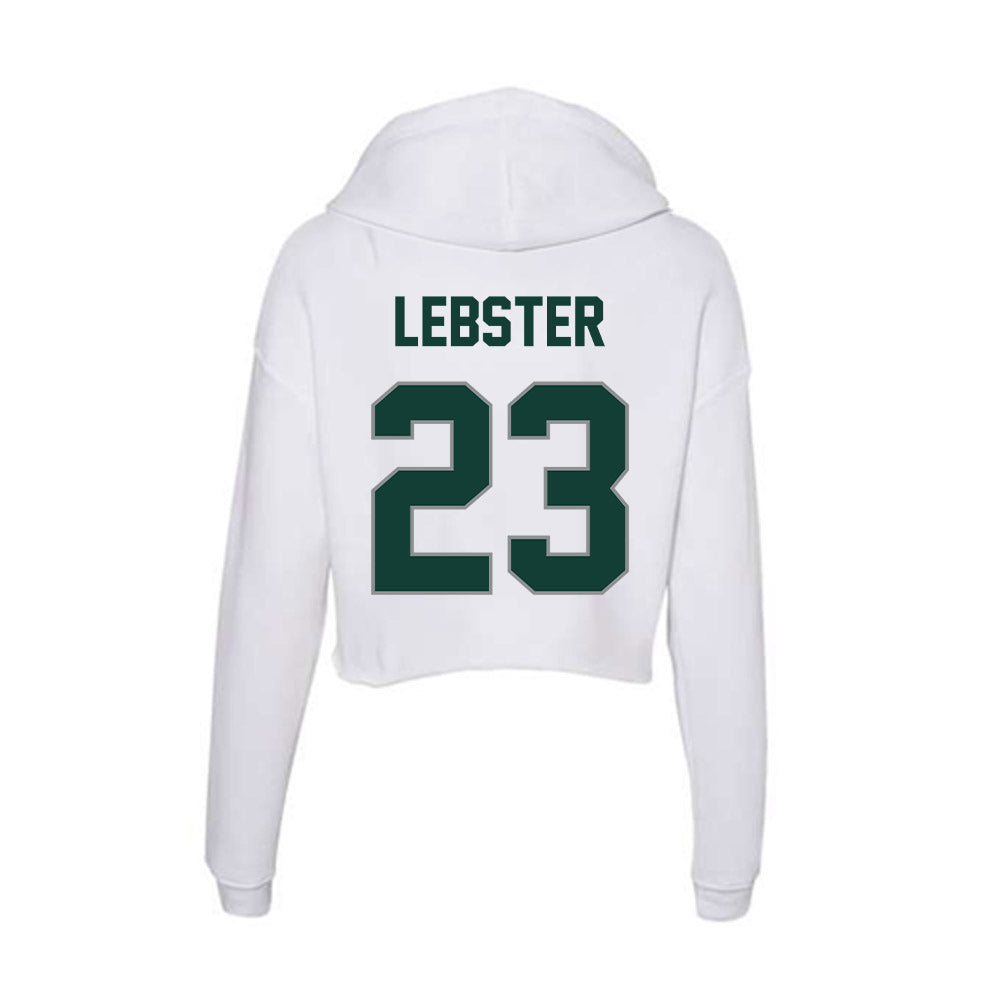 Michigan State - NCAA Men's Ice Hockey : Reed Lebster - Women's Crop Fleece Hoodie-1