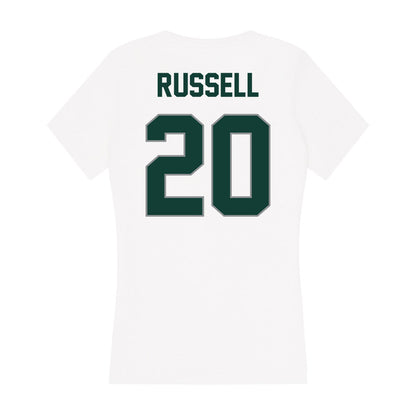 Michigan State - NCAA Men's Ice Hockey : Daniel Russell - Women's V-Neck T-Shirt-1