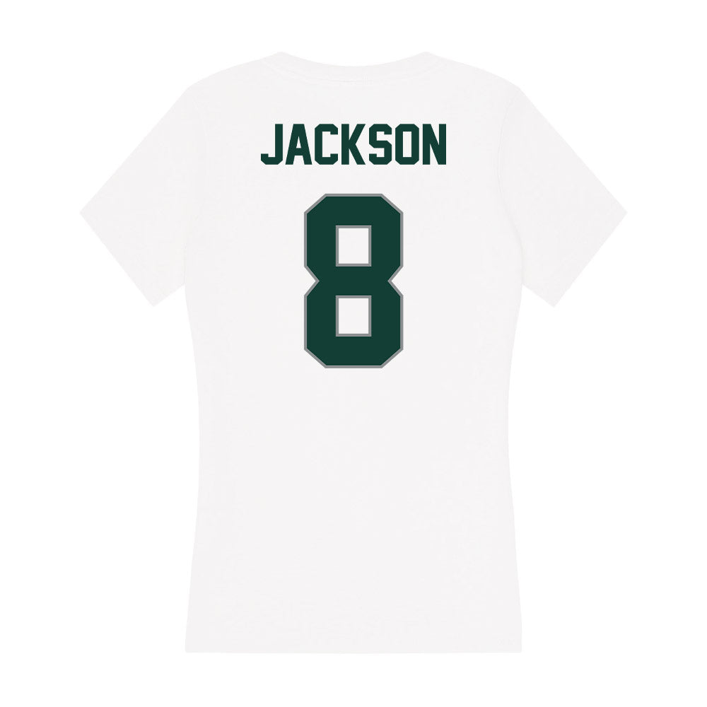 Michigan State - NCAA Women's Soccer : Grace Jackson - Women's V-Neck T-Shirt-1