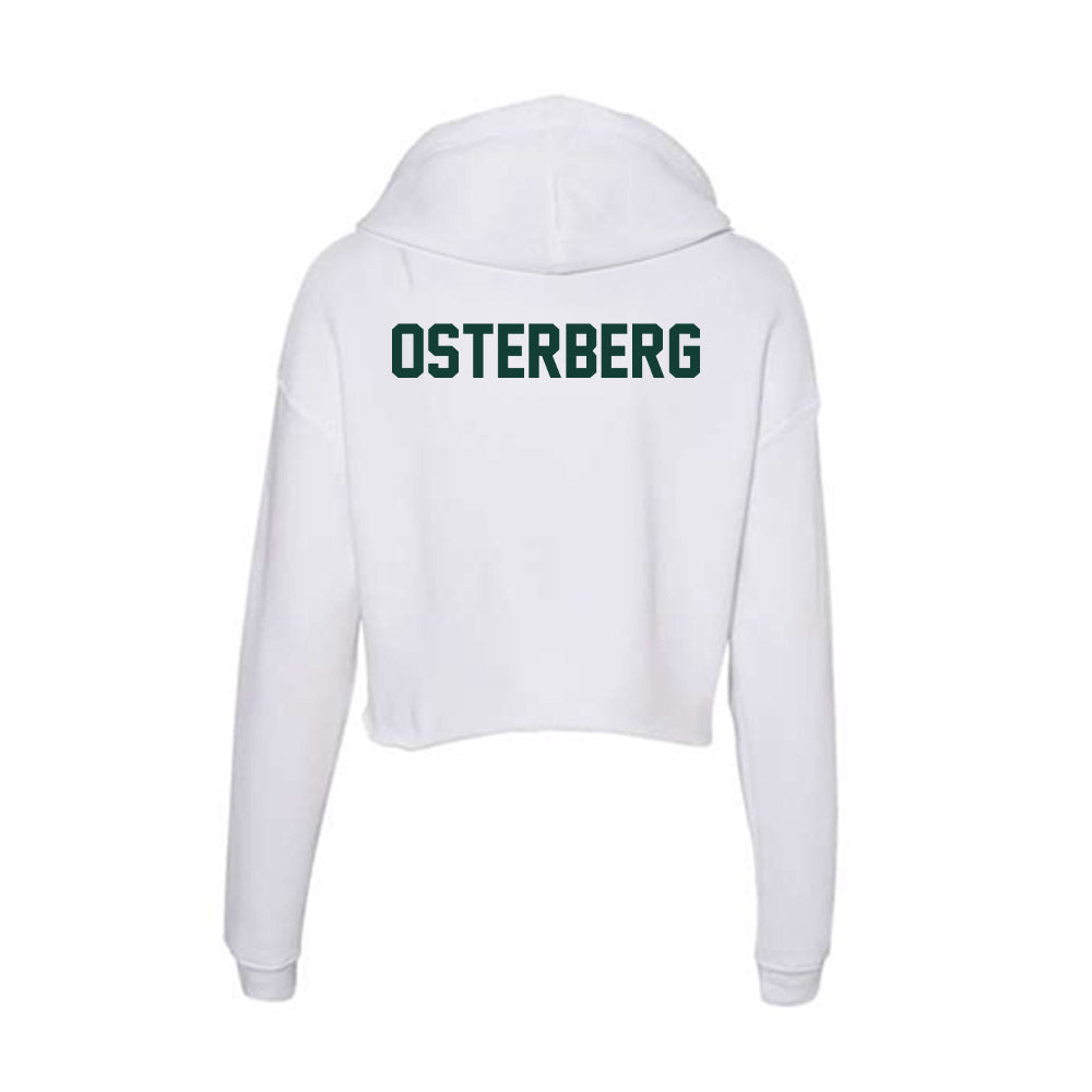 Michigan State - NCAA Women's Cross Country : Madison Osterberg - Women's Crop Fleece Hoodie-1