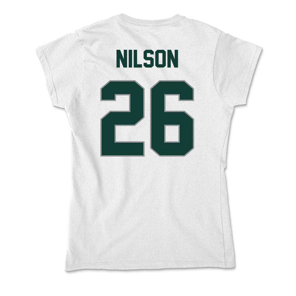 Michigan State - NCAA Men's Ice Hockey : Eric Nilson - Soft Style Women’s T-Shirt-1