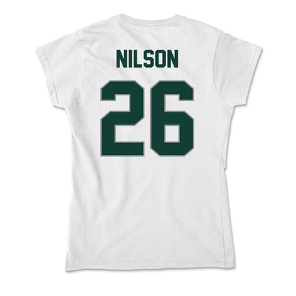 Michigan State - NCAA Men's Ice Hockey : Eric Nilson - Soft Style Women’s T-Shirt-1
