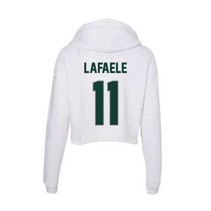 Michigan State - NCAA Football : Anelu Lafaele - Women's Crop Fleece Hoodie-1